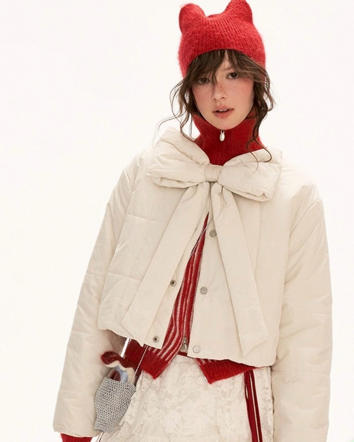 リボンショートアウター