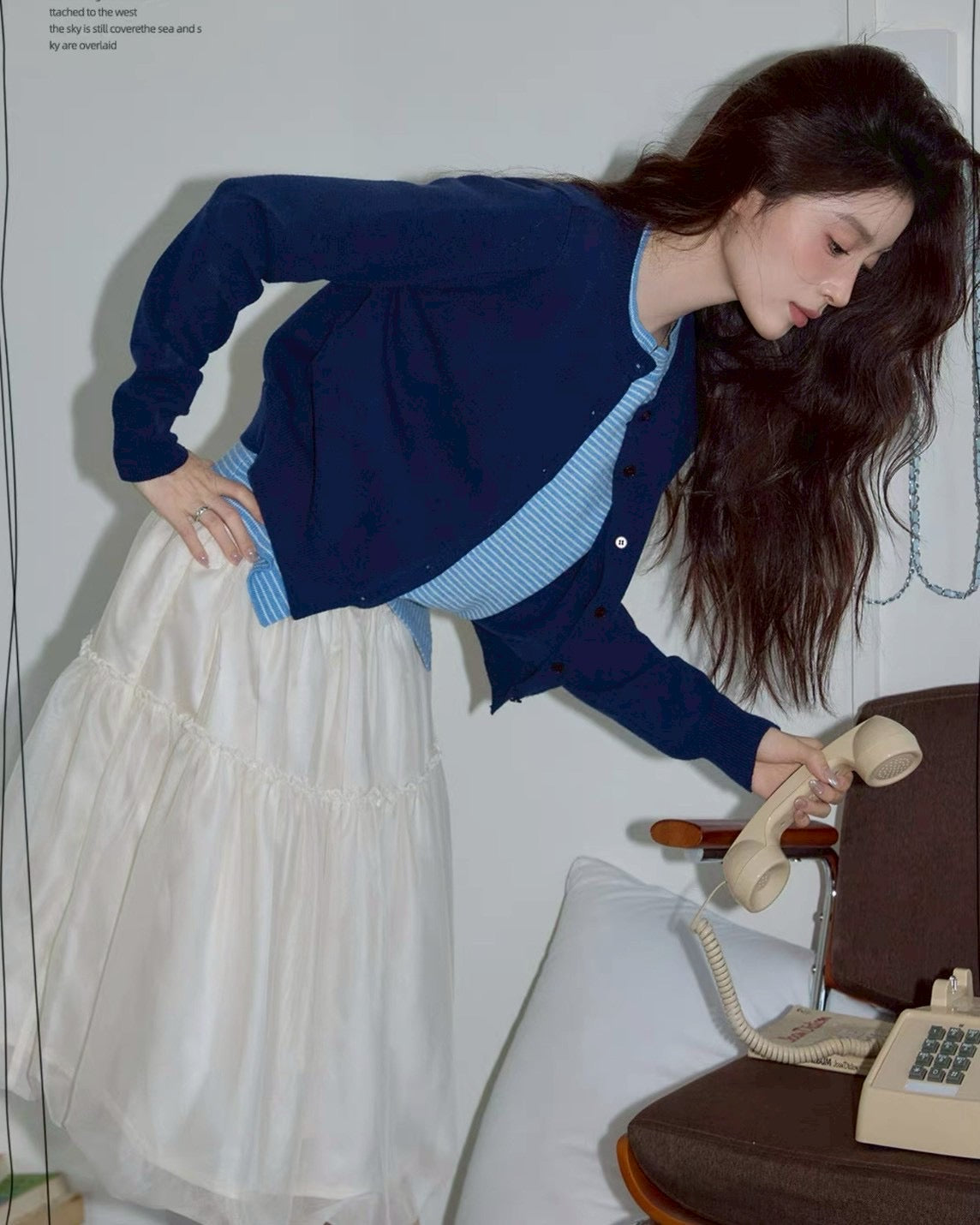 fake layered cardigan