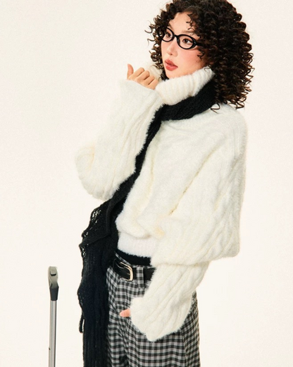 00 off-shoulder knit