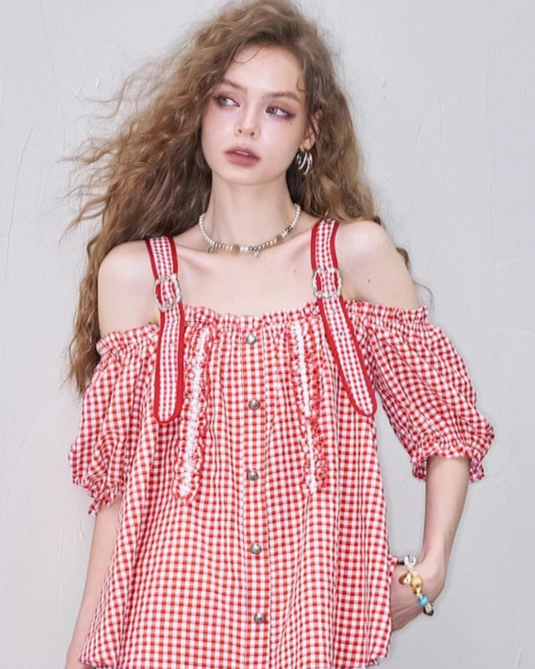 check off shoulder lace edge