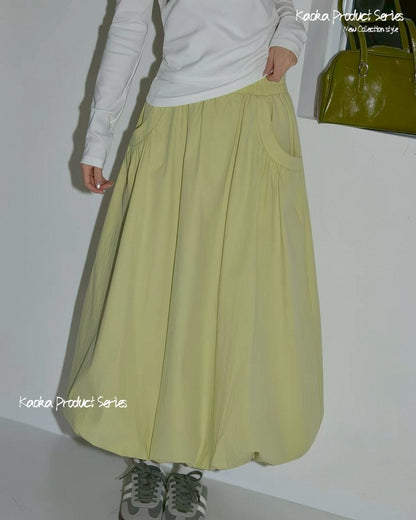 balloon long skirt