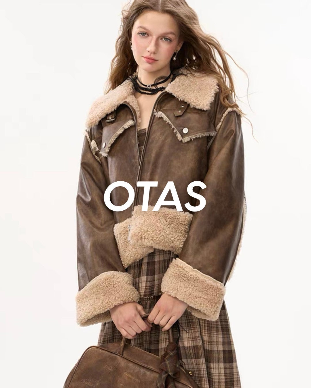 フェイクレザー&ボアジャケット