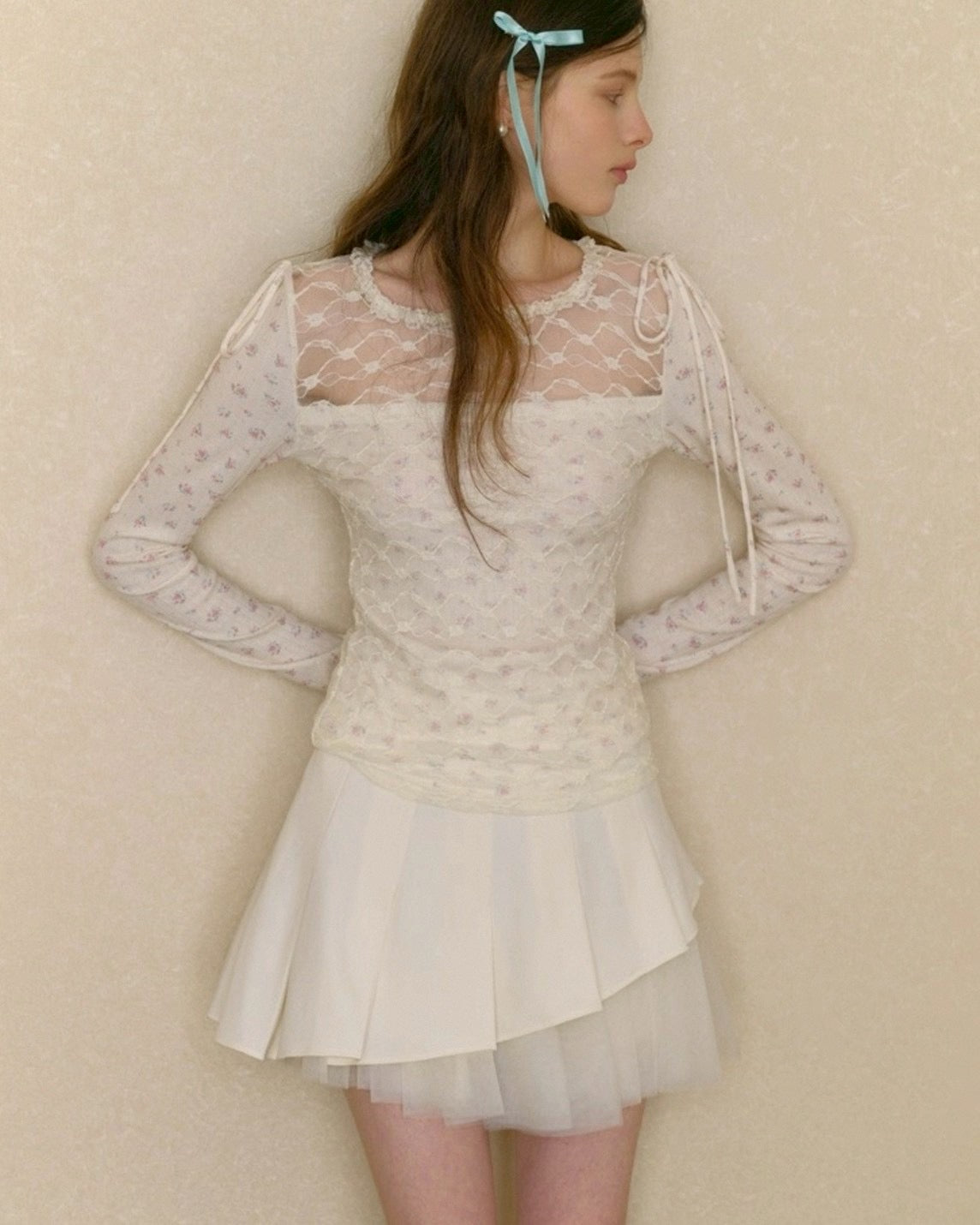 feminine see-through tops