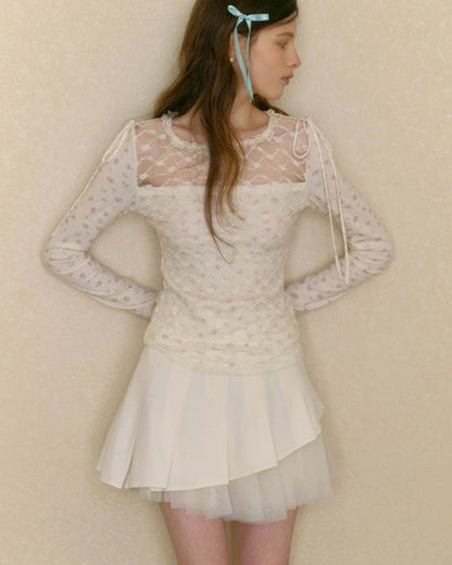 feminine see-through tops