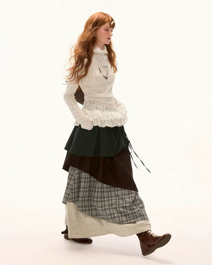 タートルネックルーズトップス