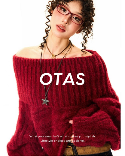 00 off-shoulder knit