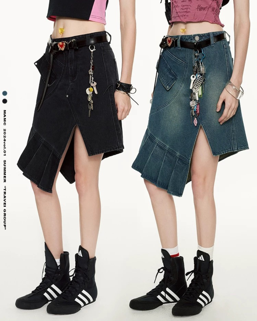 0 denim skirt