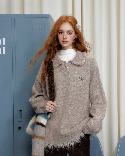 ルーズシャツニット