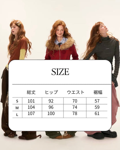 ポケット付きタックパンツ