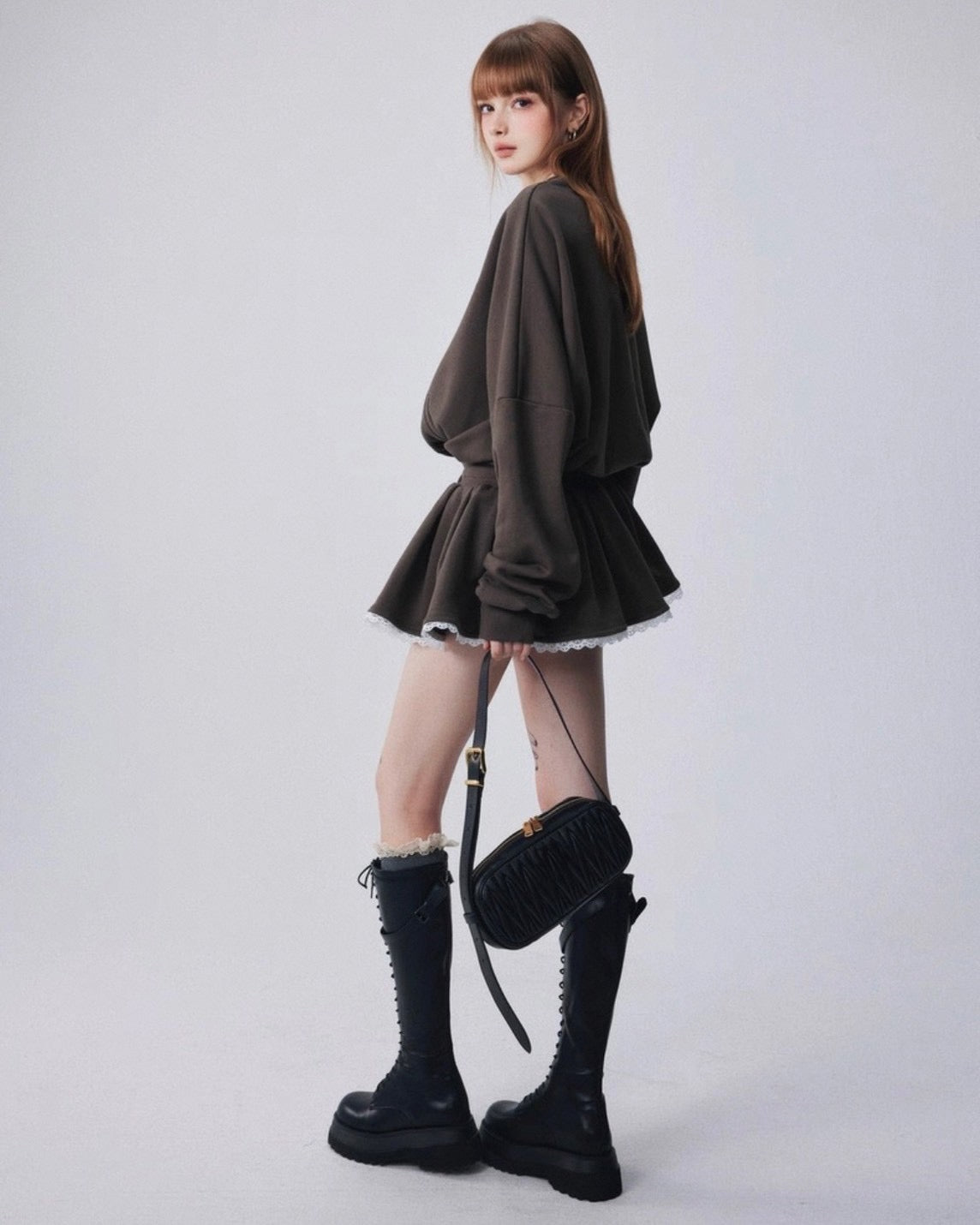 ウエストリボンミニワンピース