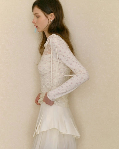 feminine see-through tops