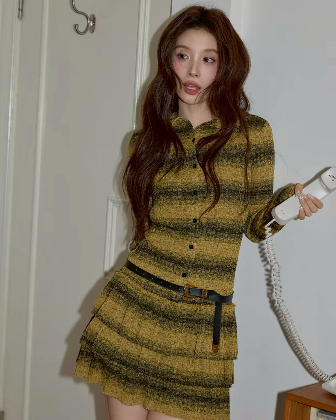striped mini dress
