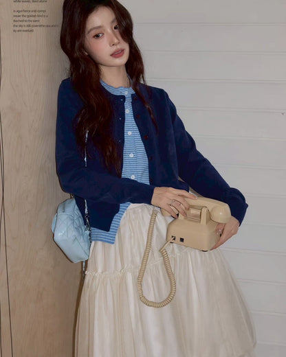 fake layered cardigan