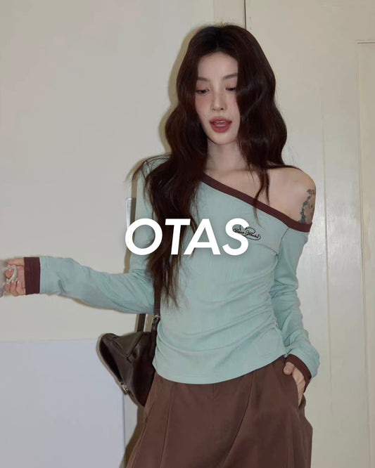 mint chocolat one shoulder tops