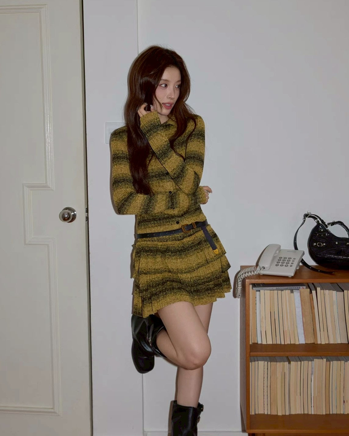 striped mini dress