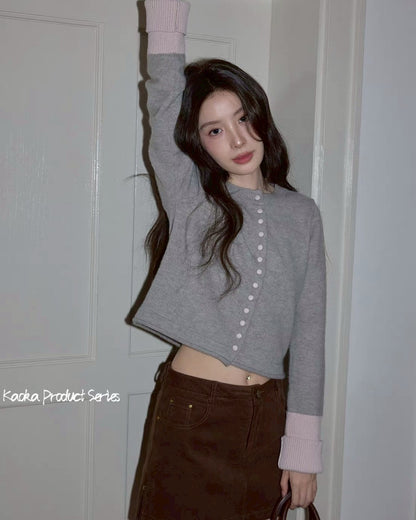 two-tone cardigan
