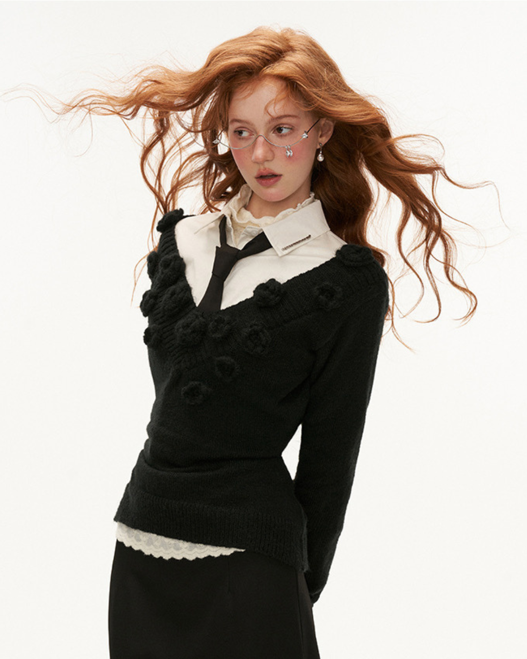 00 rose v-neck sweater