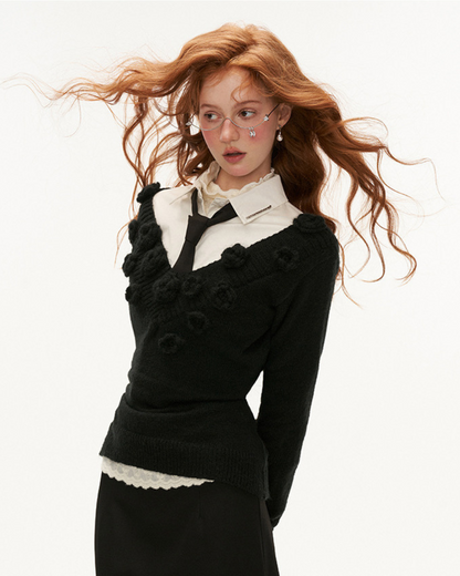 00 rose v-neck sweater