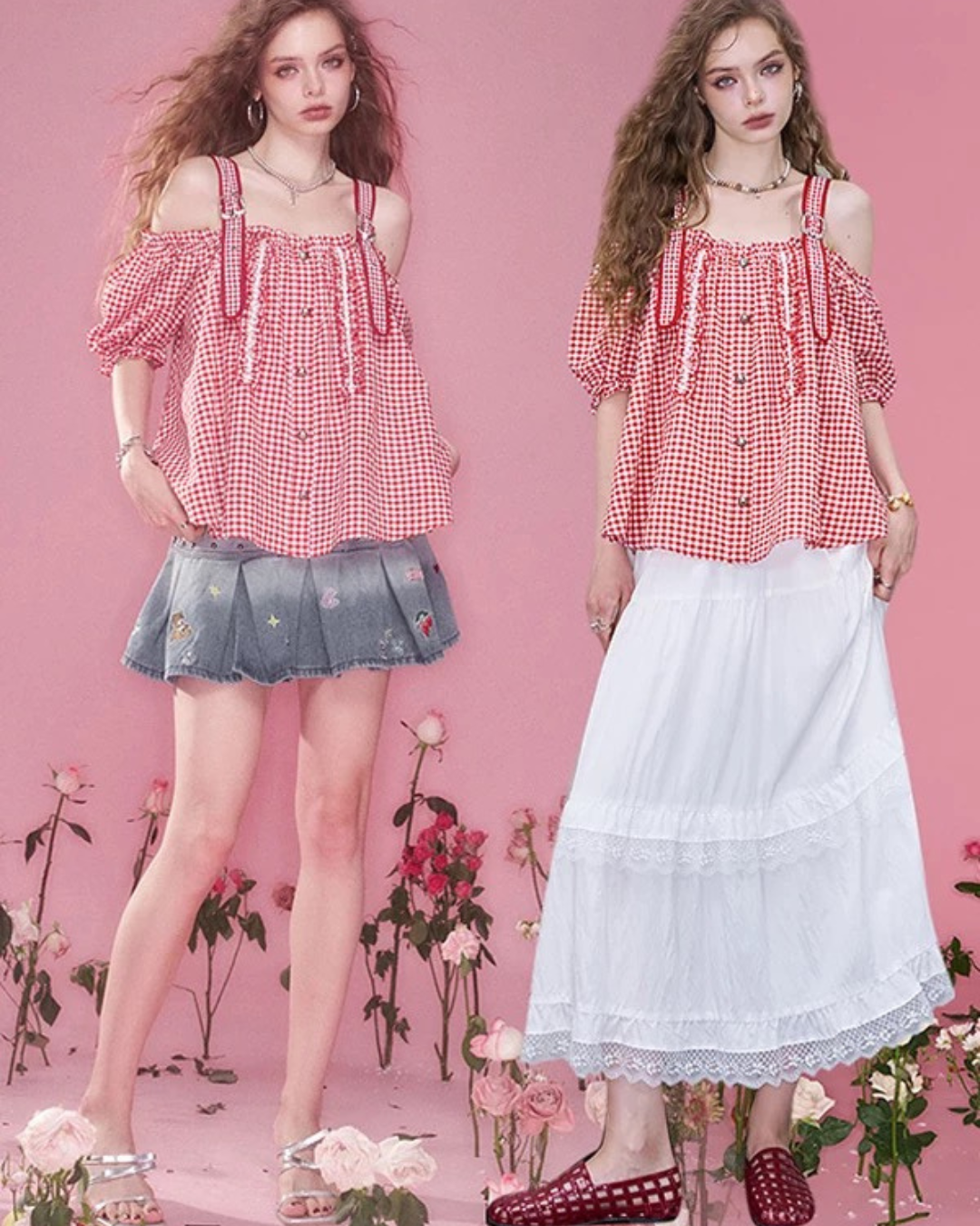 check off shoulder lace edge