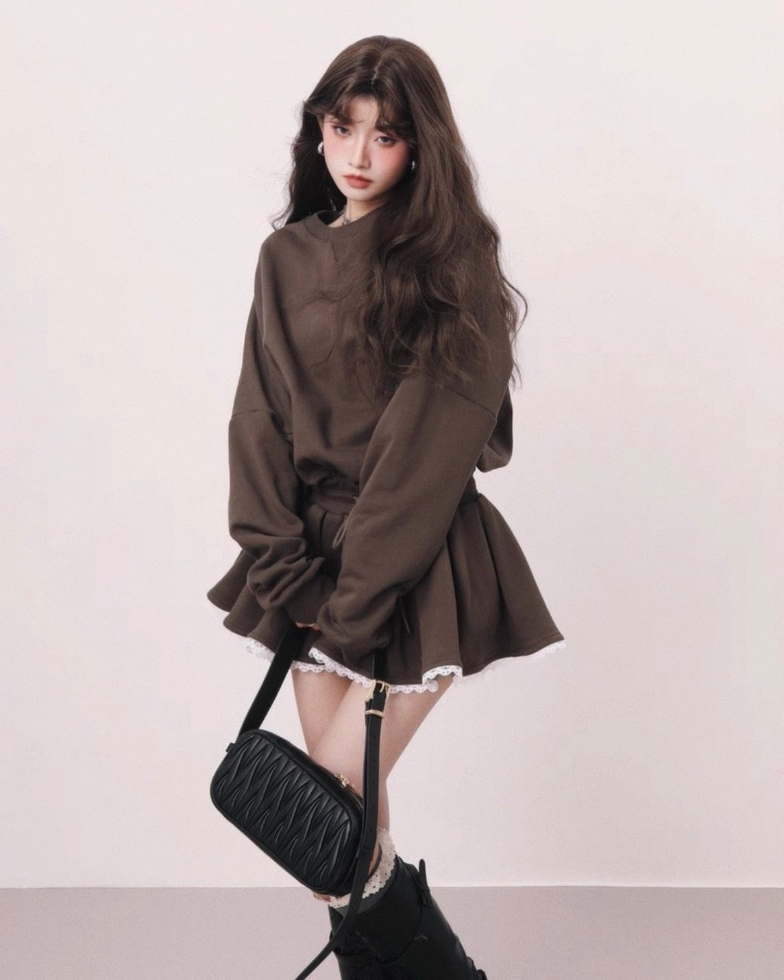 ウエストリボンミニワンピース