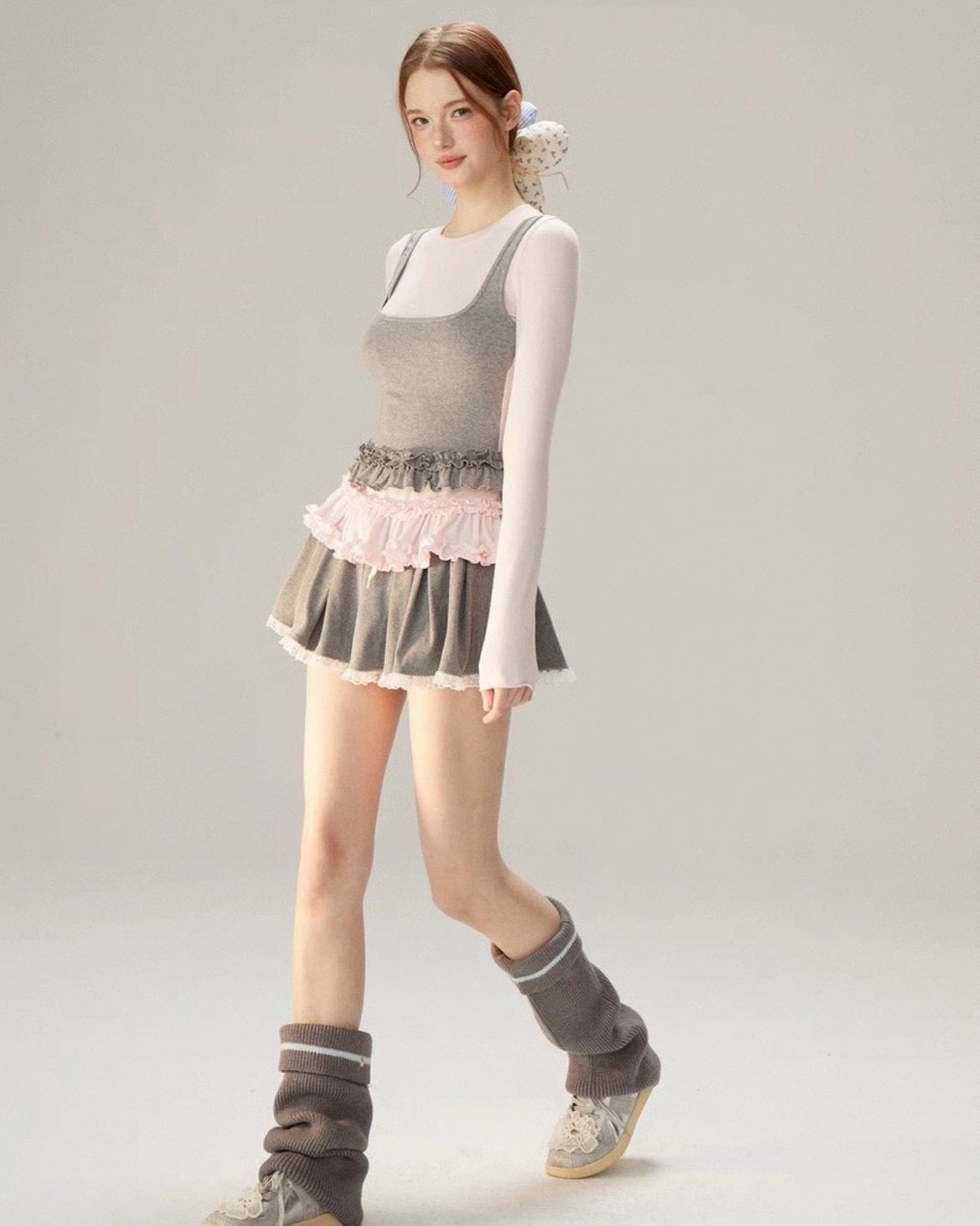 レイヤードフリルトップス