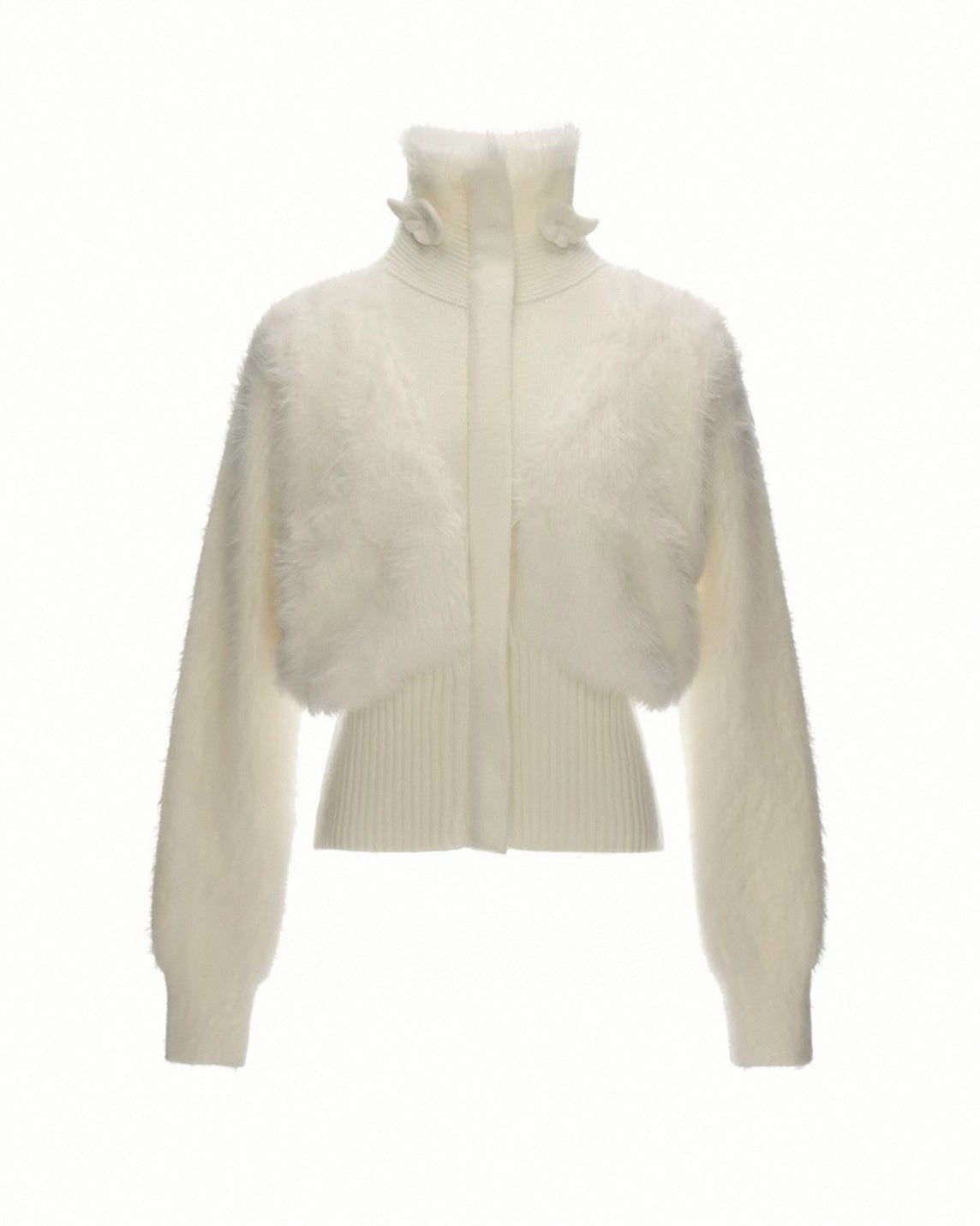 ふんわりリブニットジャケット