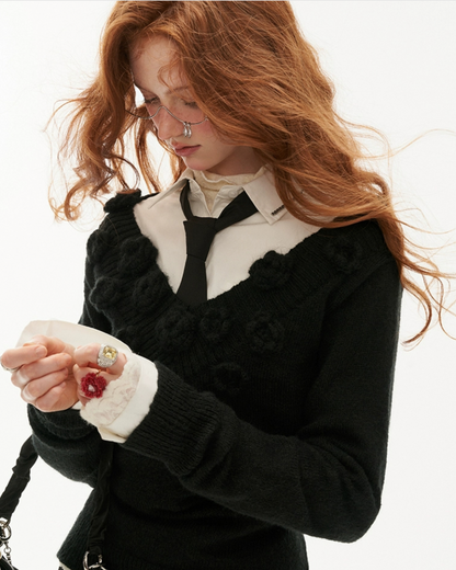 00 rose v-neck sweater