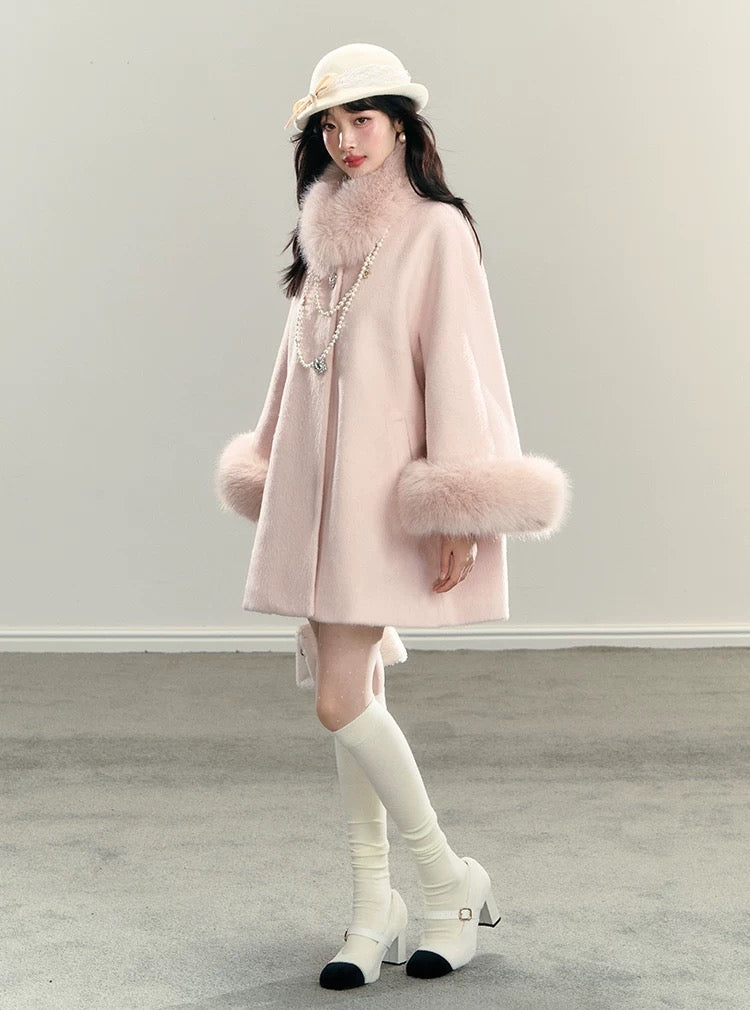 01 fur sleeve coat