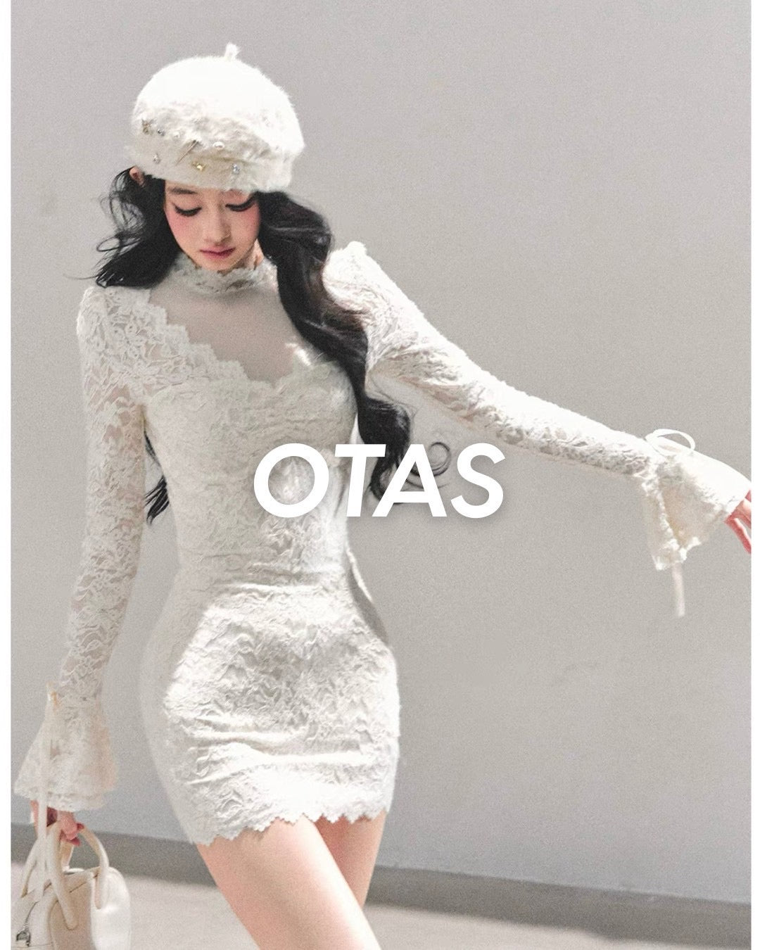 レースフリルワンピース