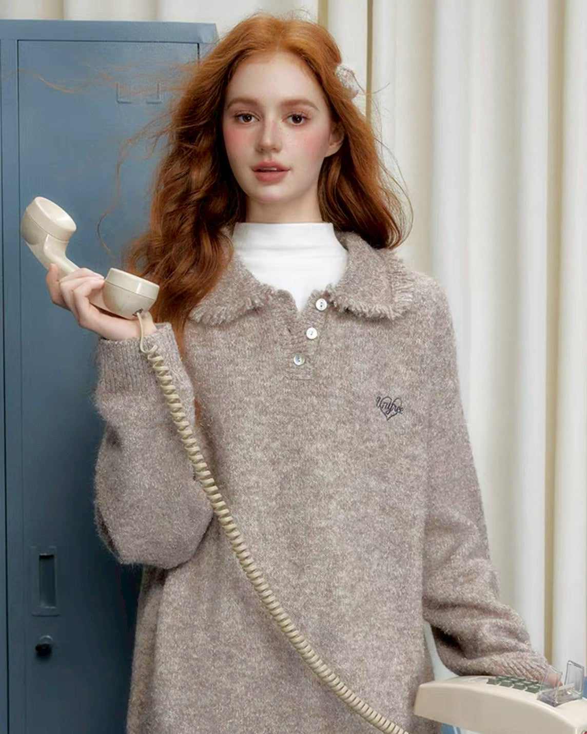 ルーズシャツニット