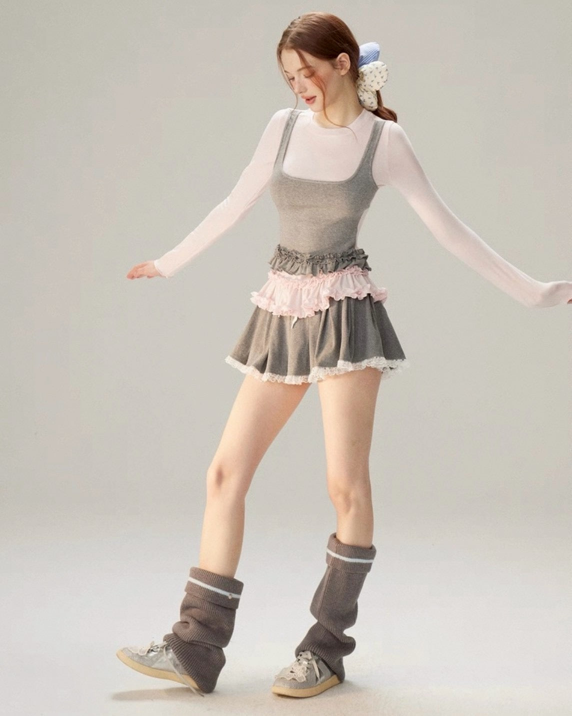 レイヤードフリルトップス