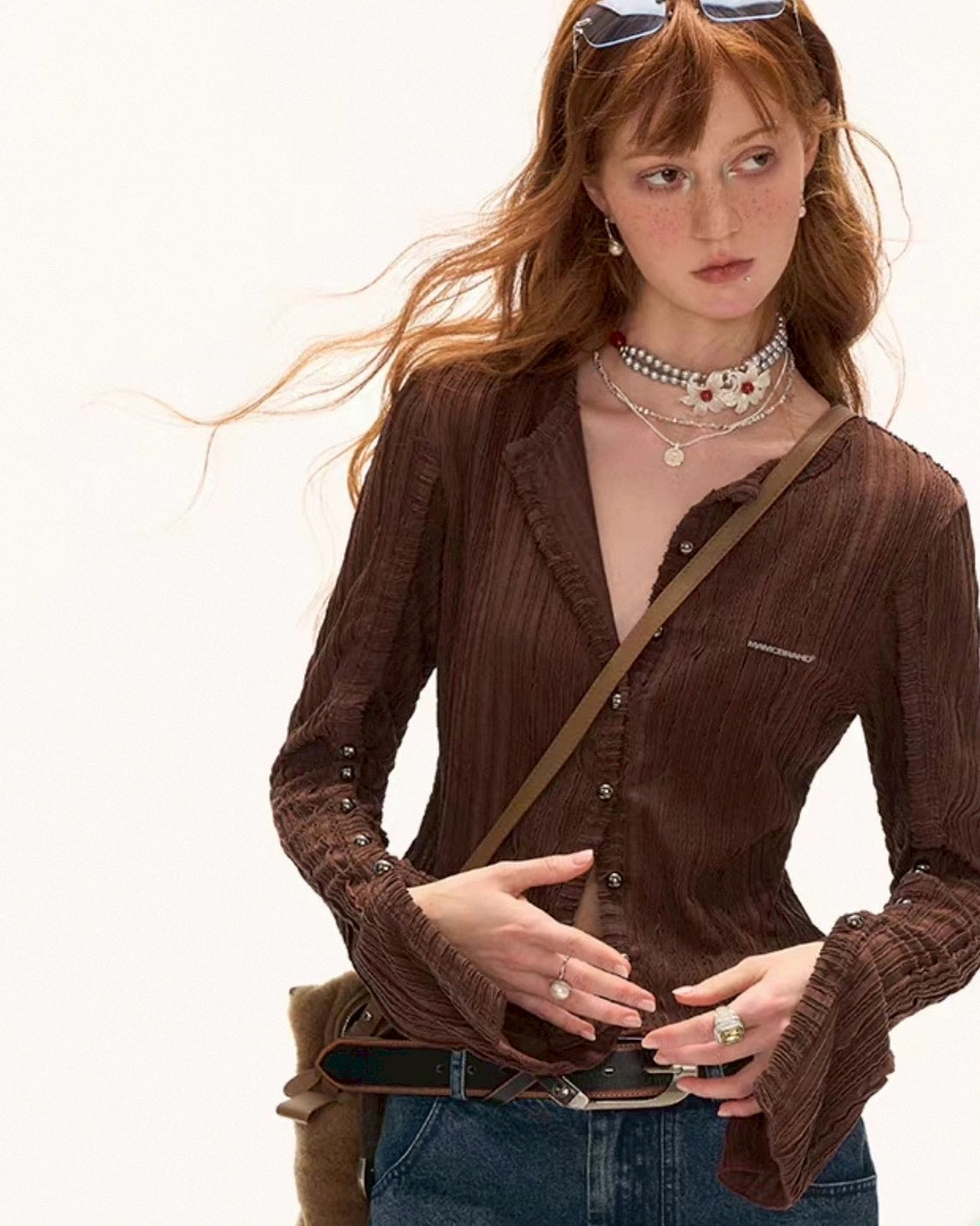 ボタンカーディガン