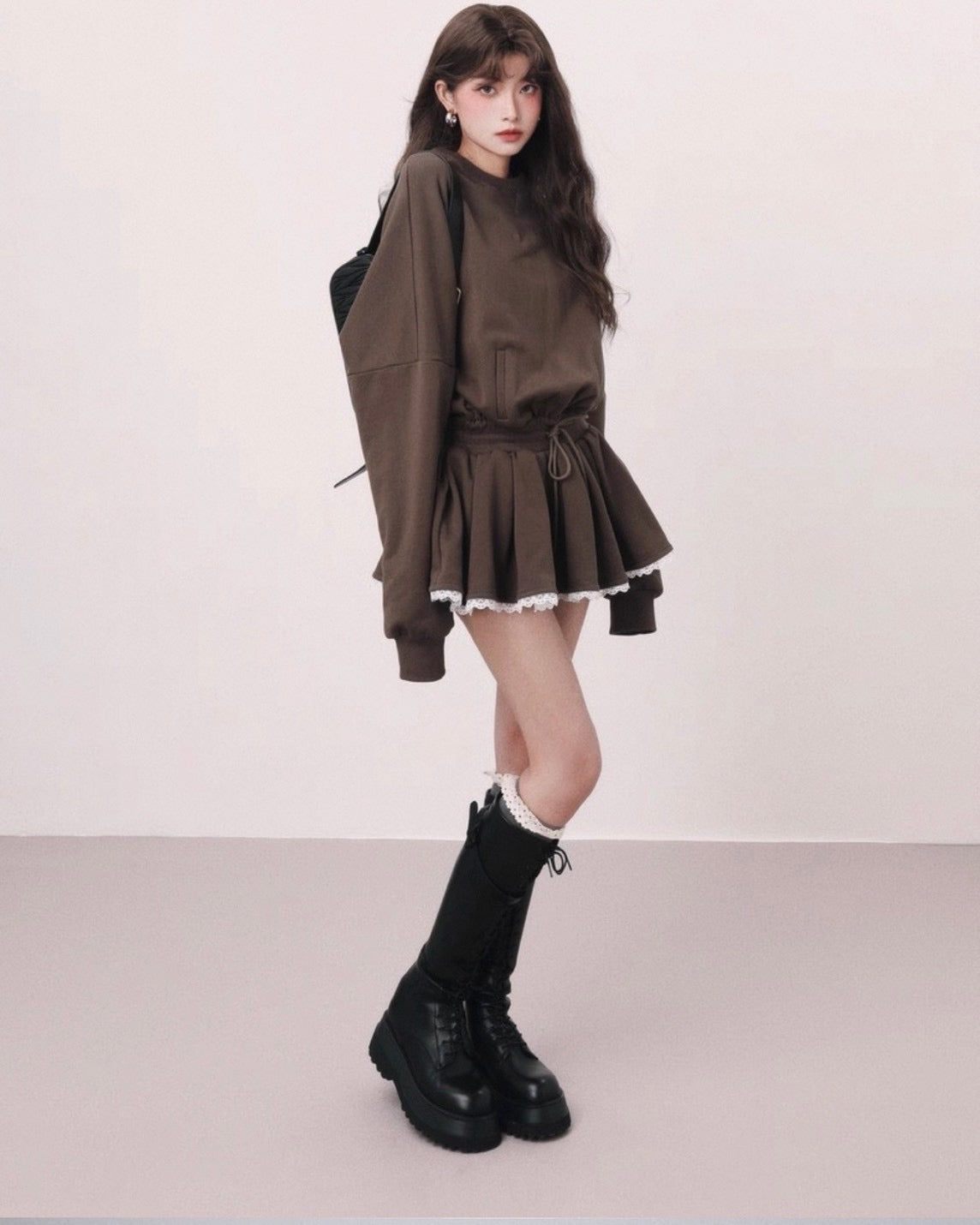 ウエストリボンミニワンピース