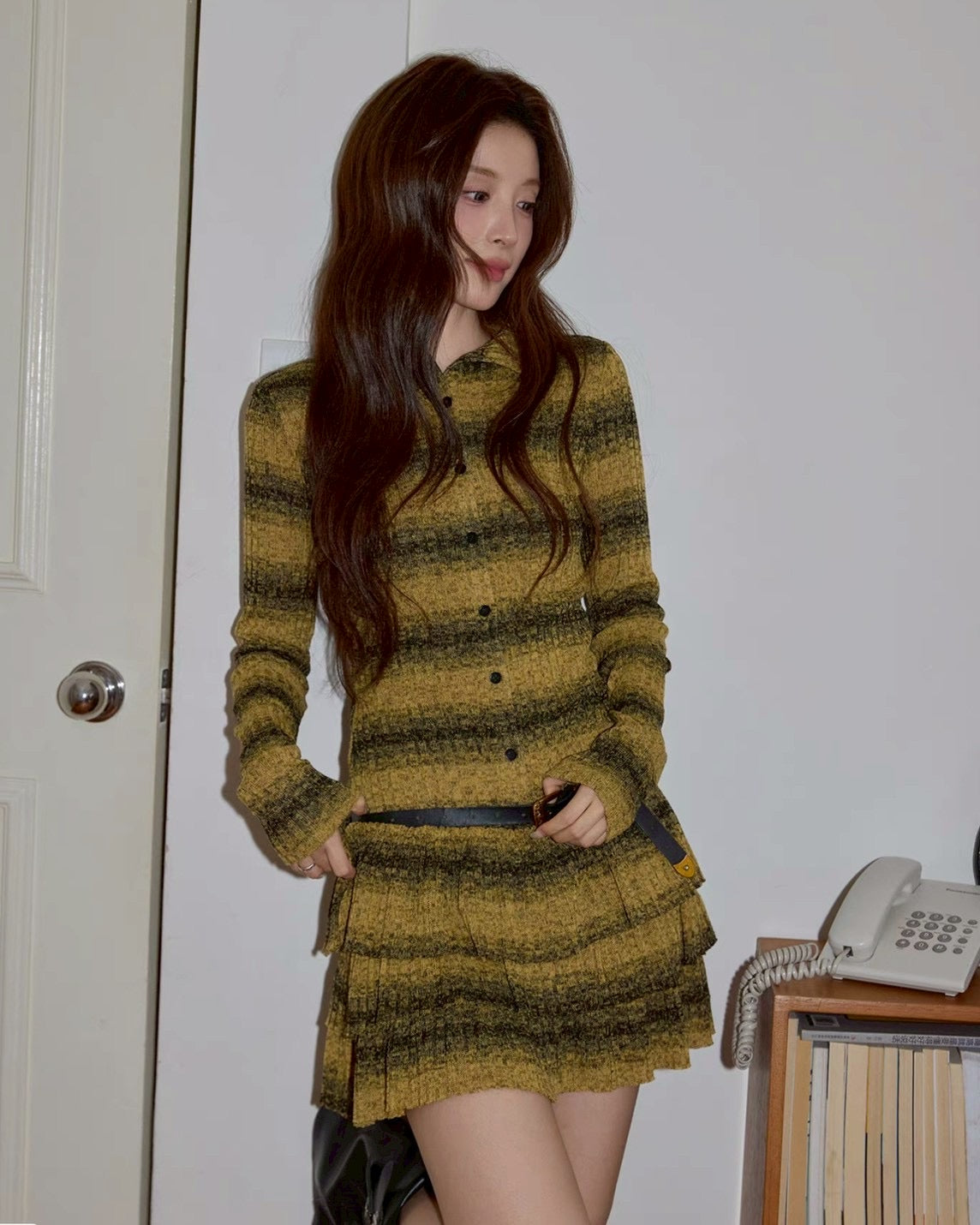 striped mini dress
