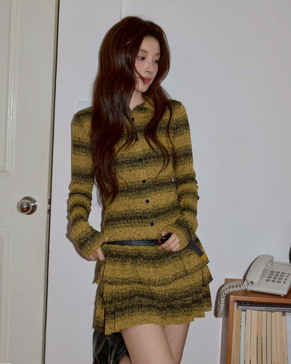 striped mini dress