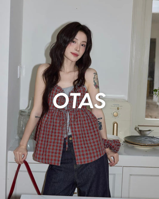 Rosie Check Ribbon Top