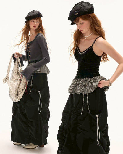 velours frill camisole