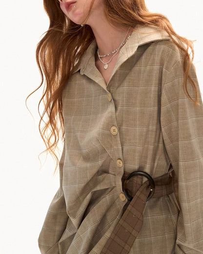 asymmetry check shirt