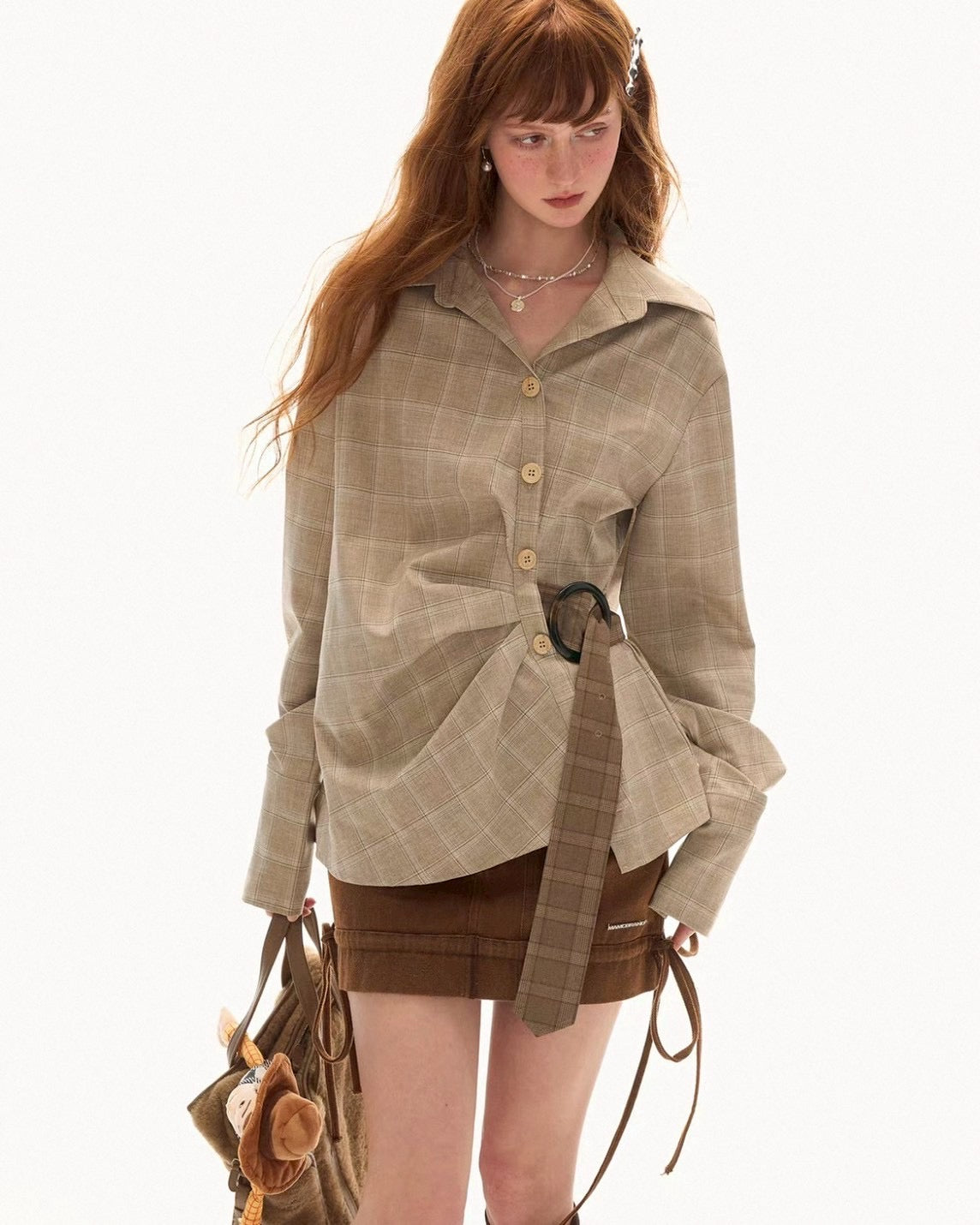 asymmetry check shirt