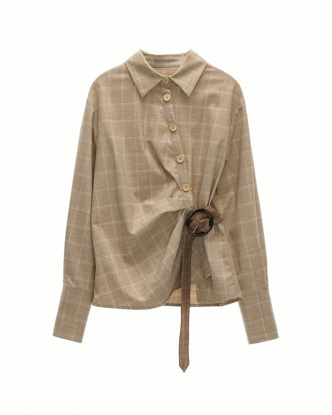 asymmetry check shirt