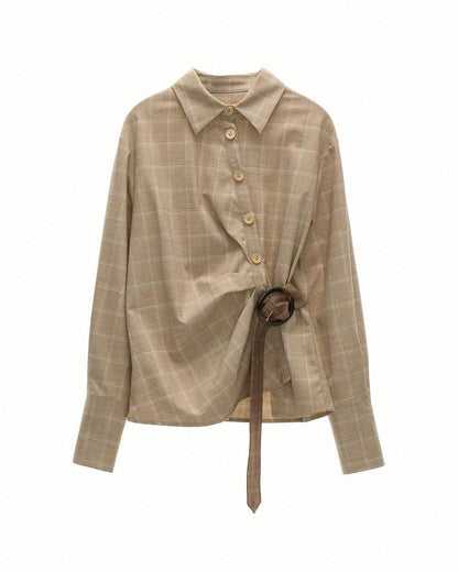 asymmetry check shirt