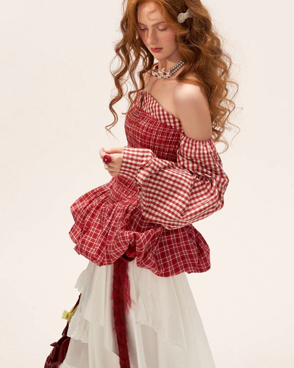 off shoulder balloon tops