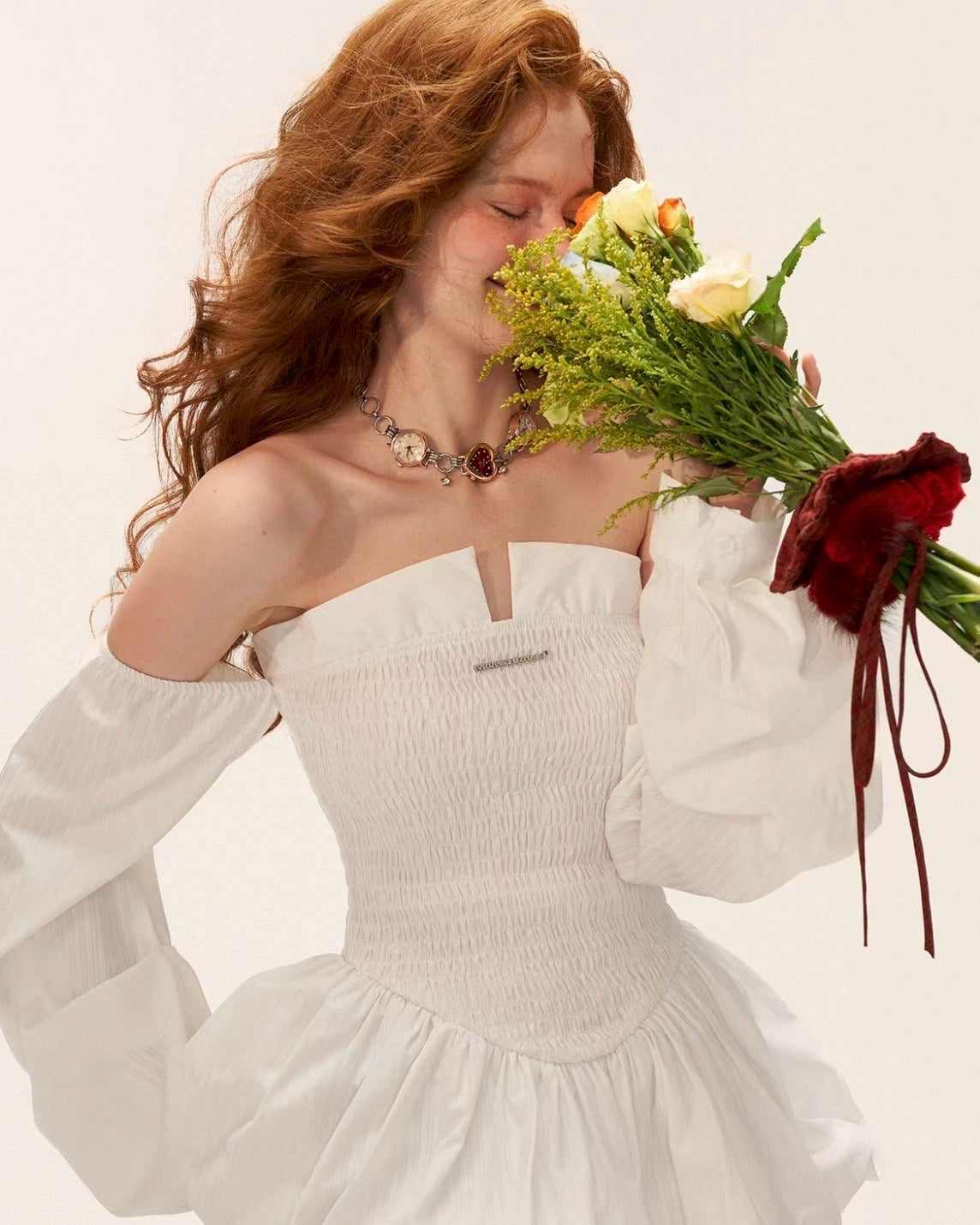 off shoulder balloon tops