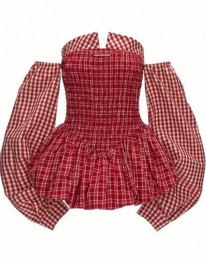 off shoulder balloon tops