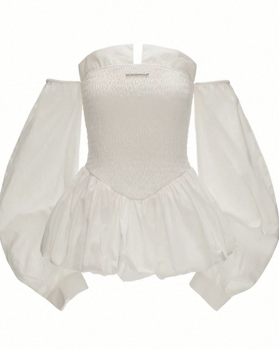 off shoulder balloon tops