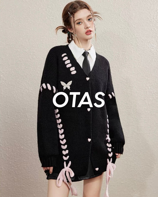 oversize ribbon cardigan