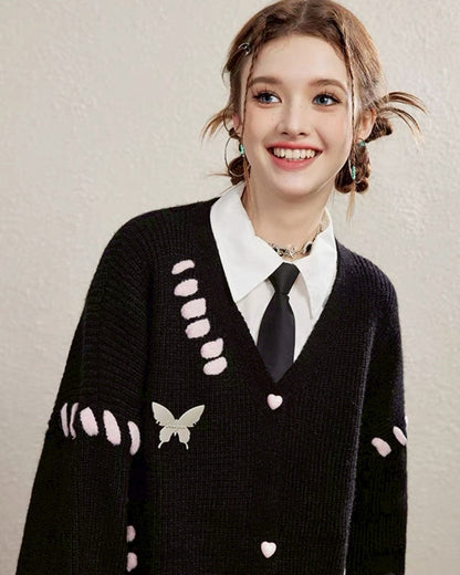 oversize ribbon cardigan