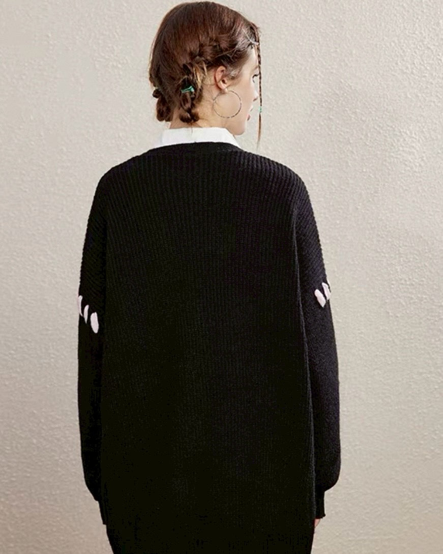 oversize ribbon cardigan