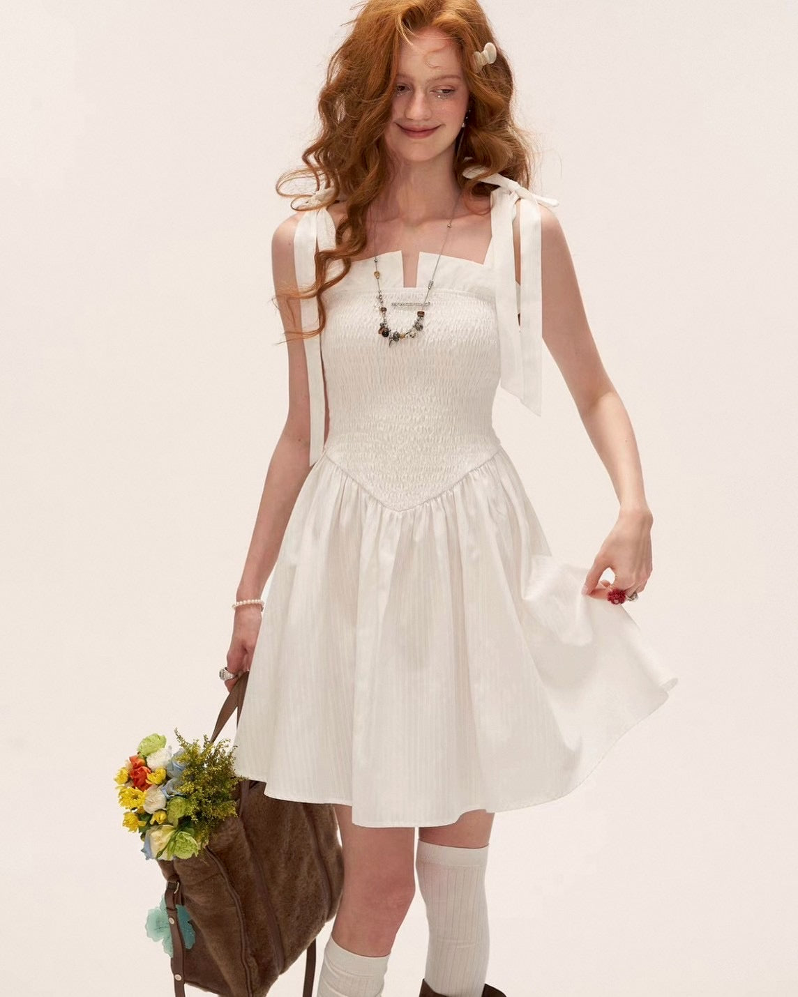 shoulder ribbon onepiece