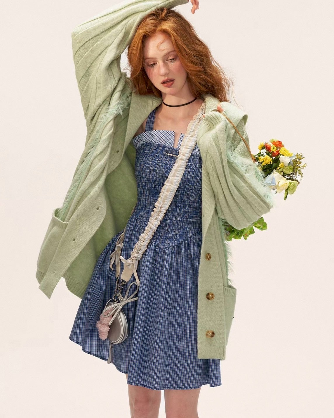 shoulder ribbon onepiece